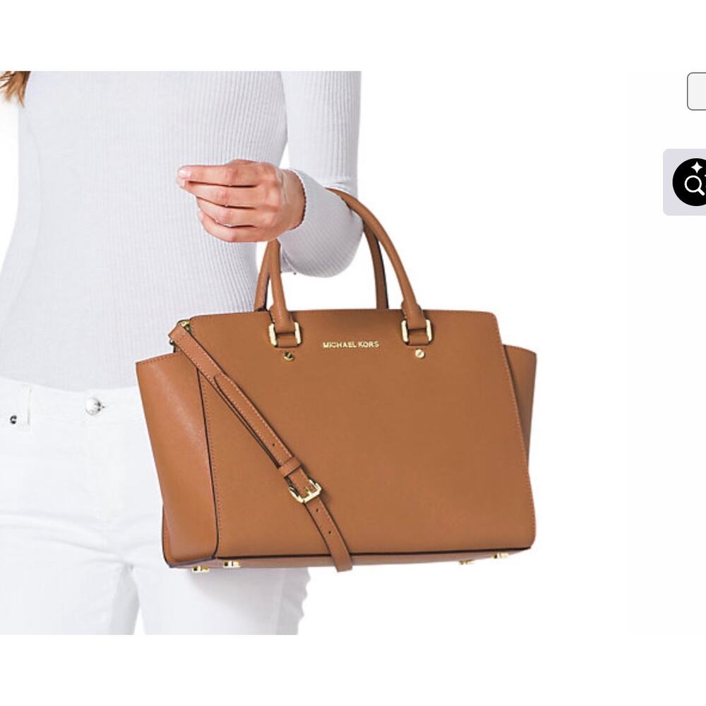 NEW Michael Kors Selma Large Saffiano Leather Satchel